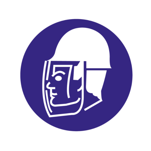 Gelaatsbescherming dragen verplicht