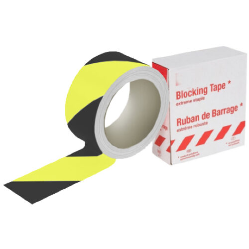 Afzetlint geel/zwart 500m standaard